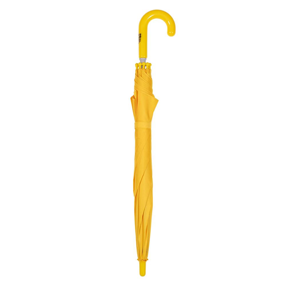 Yellow umbrella with a curved handle on a white background. K1-CN818-YELLOW
Availability: in stock. CLIFTON
DESCRIPTION
Kids love this colourful cover and parents love the Kid Safe safety features.
245 grams; 63cm Folded Length; 78cm Coverage Across
Windproof
UPF50+ Treated Pongee Fabric Canopy
Easy-Glide Safety Runner
Simply slide up to open: Slide down to close
Strong Metal Shaft
8 Flexible Fibreglass Ribs
Protective Rounded Safety Rib Tips
Matching Colour Resin Handle
24 Month Manufacturers warranty