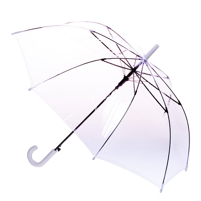 Clear Hook Handle Simple Dome Wedding Umbrella